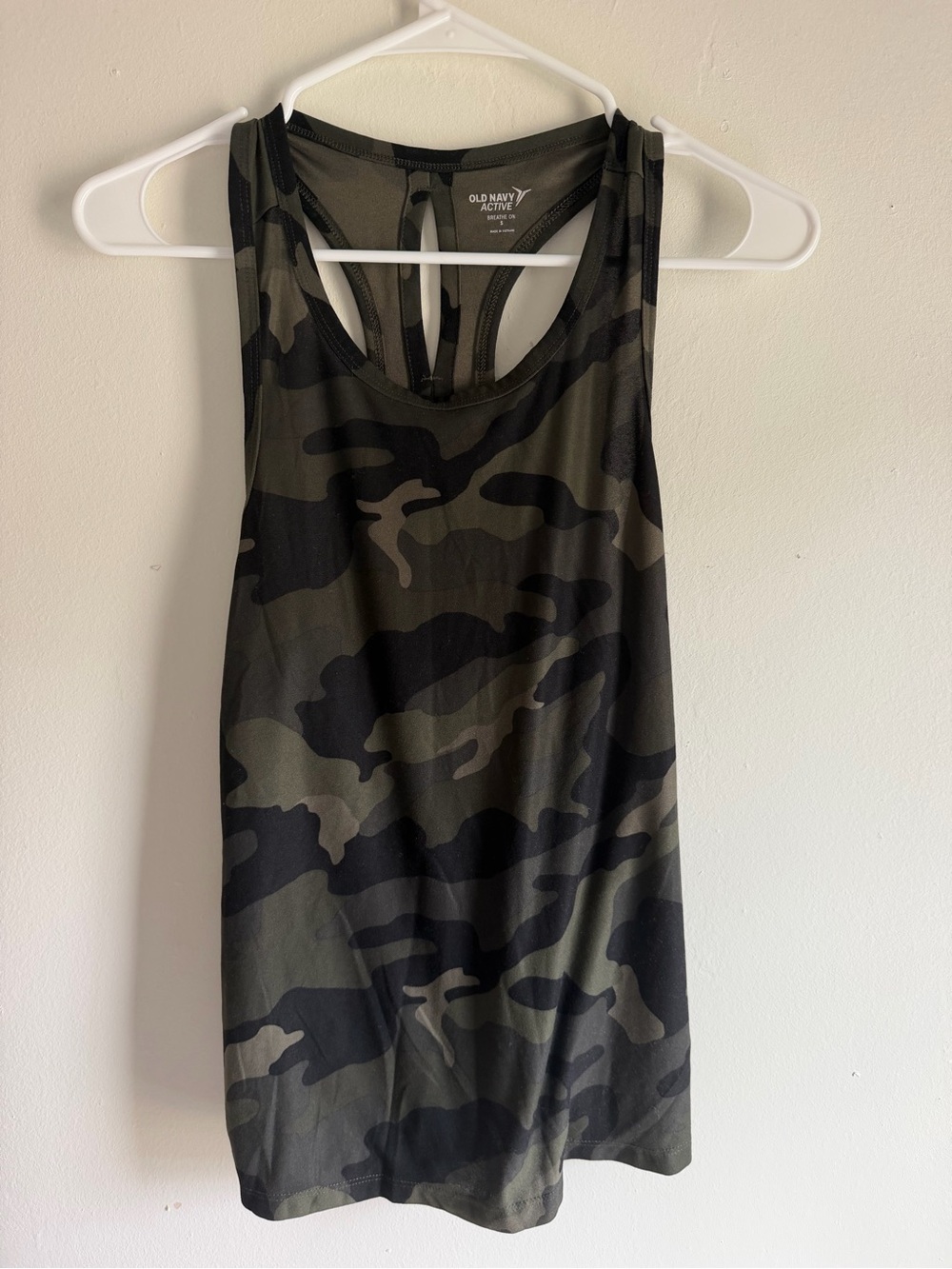 Old Navy Camo Racerback Tank Top - Olive & Black